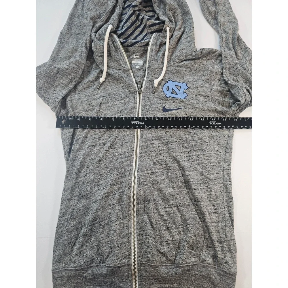 Nike Full Zip Hoodie Women XS Gray UNC Tar Heels NCAA Sweatshirt
